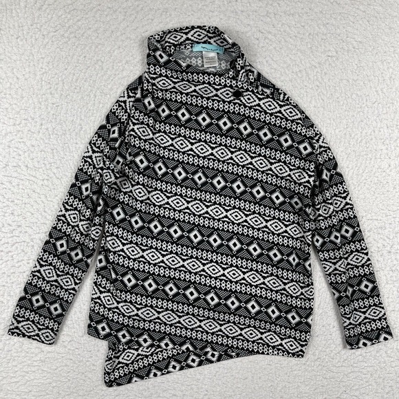 Hip Sweater Juniors Large Happening In The Present Asymmetric Wrap Cardigan Work - Picture 1 of 10
